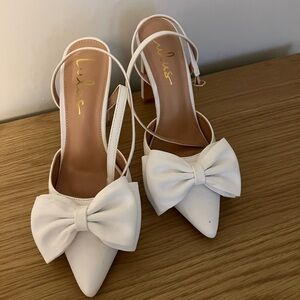 Elegant White Bow Heels by LULU